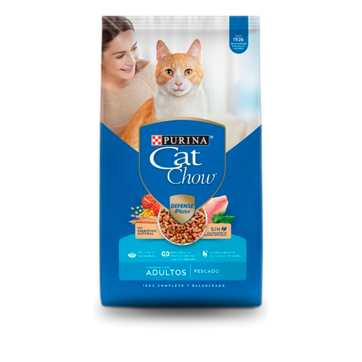 Cat Chow® Alimento Seco para Gatos Adultos Sabor a Pescado 8 Kg.